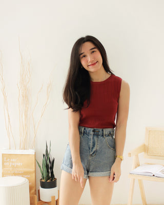 Rib Sleeveless Top - LovelyMadness Clothing Malaysia