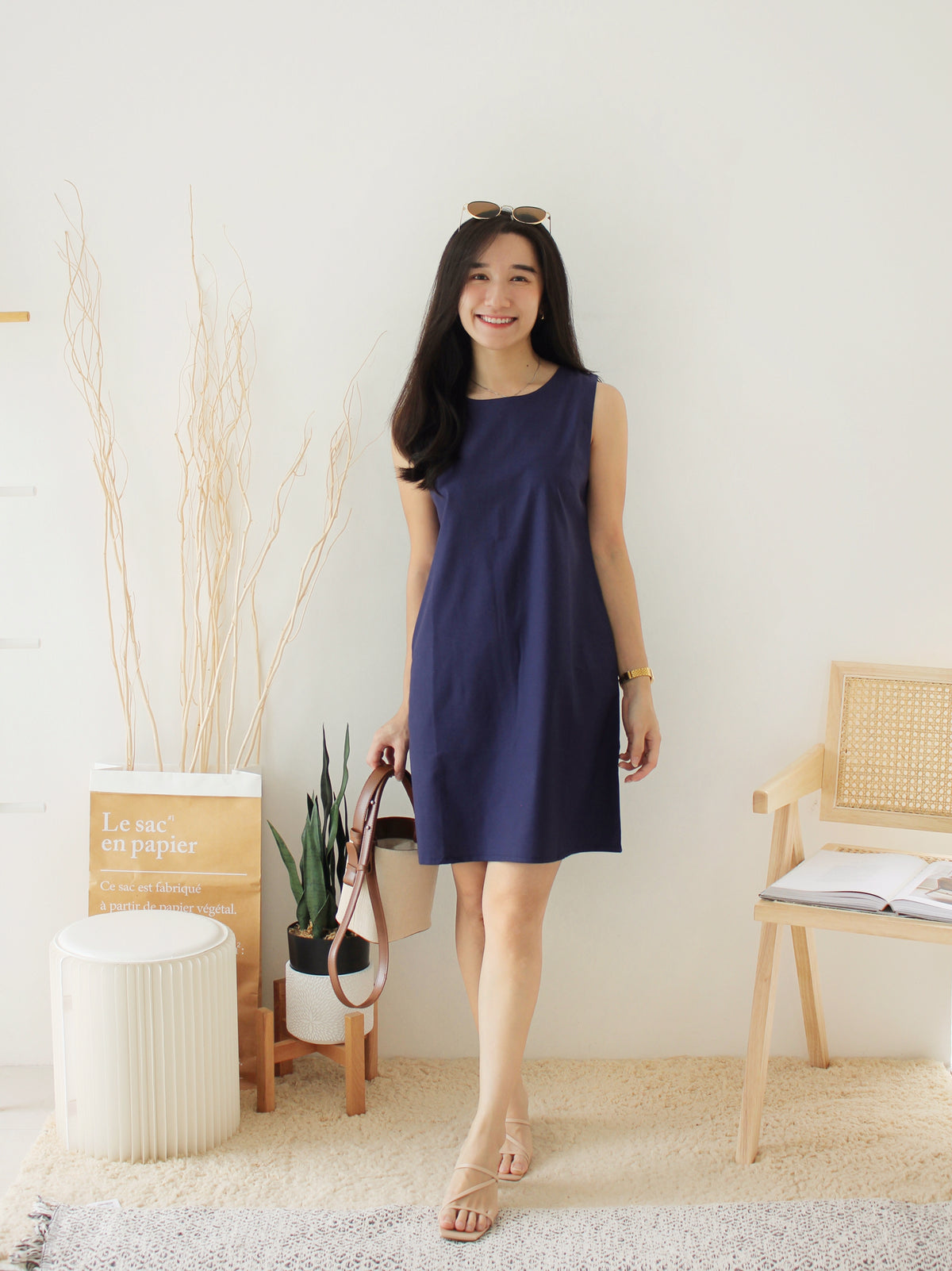 Korea Ramie Alined Dress - LovelyMadness Clothing Malaysia