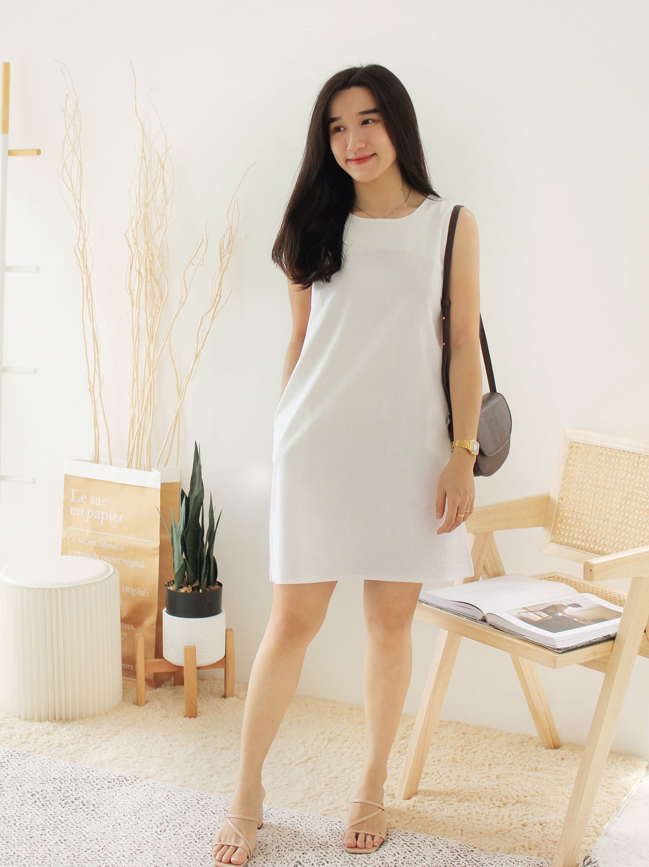 Korea Ramie Alined Dress - LovelyMadness Clothing Malaysia