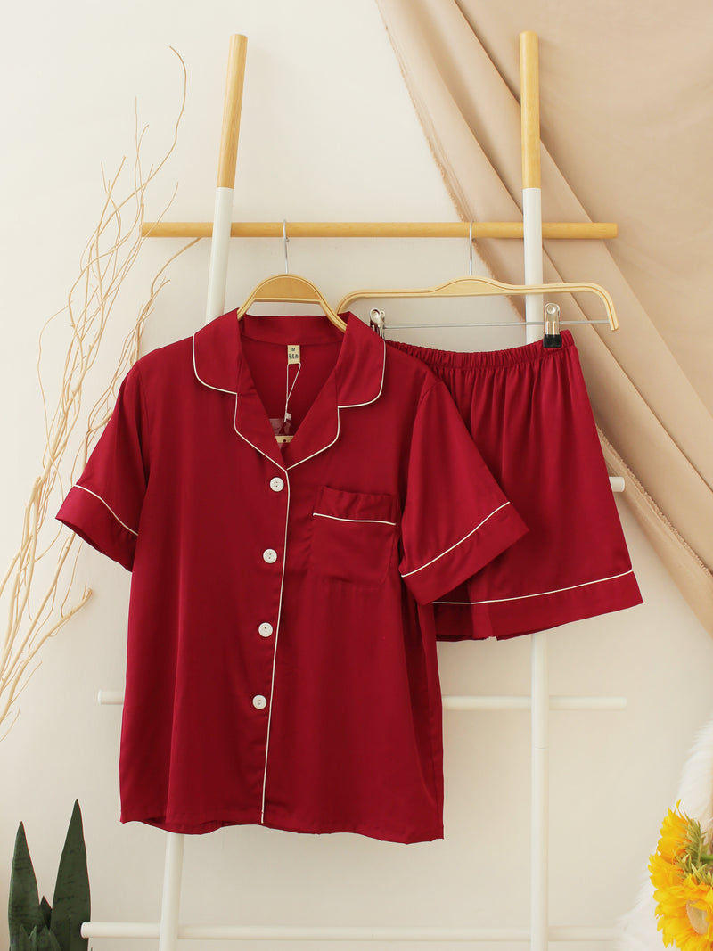 Satin Silk Pyjamas - LovelyMadness Clothing Malaysia