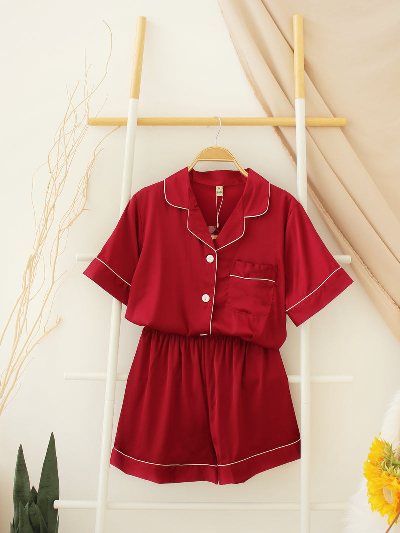 Satin Silk Pyjamas - LovelyMadness Clothing Malaysia