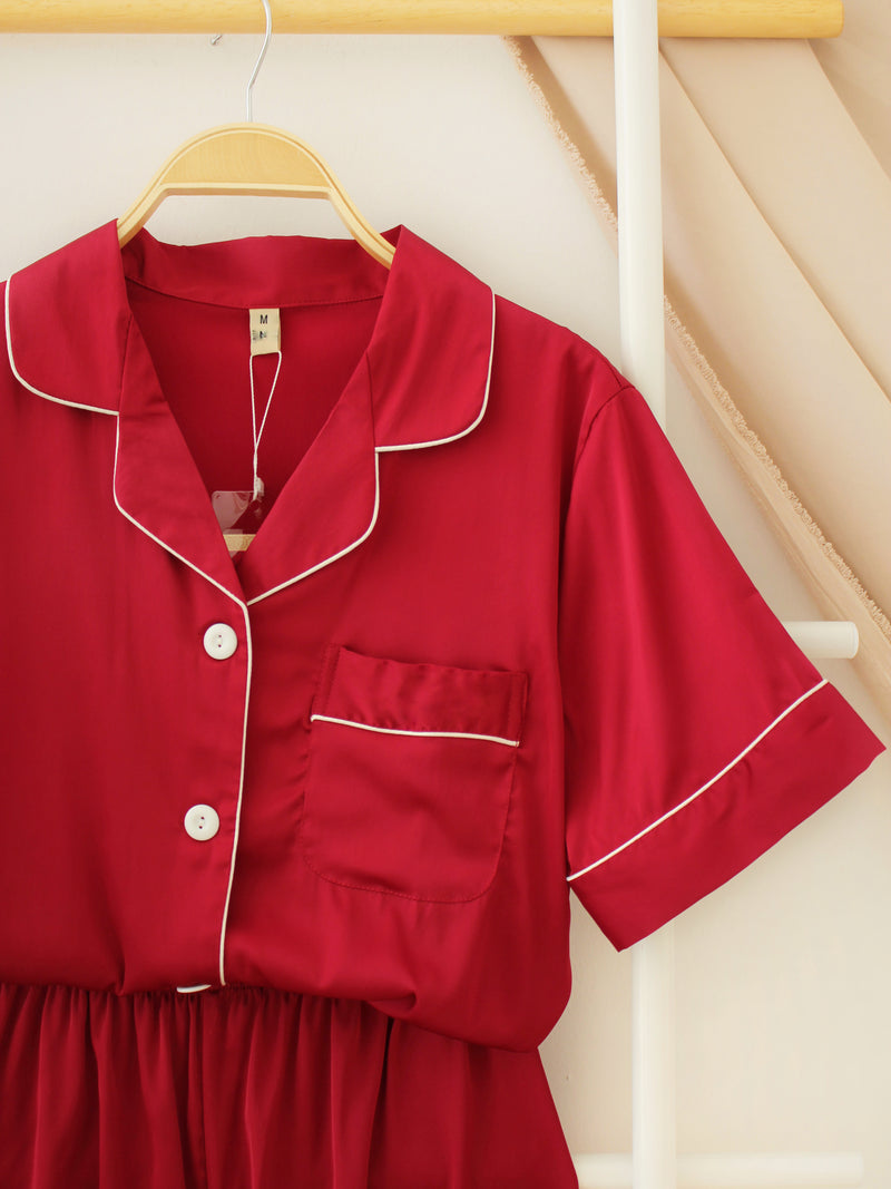 Satin Silk Pyjamas - LovelyMadness Clothing Malaysia