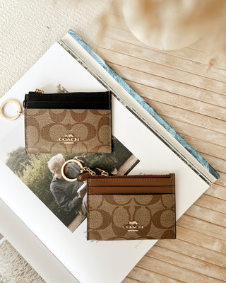 COACH MINI SKINNY ID CASE IN SIGNATURE CANVAS