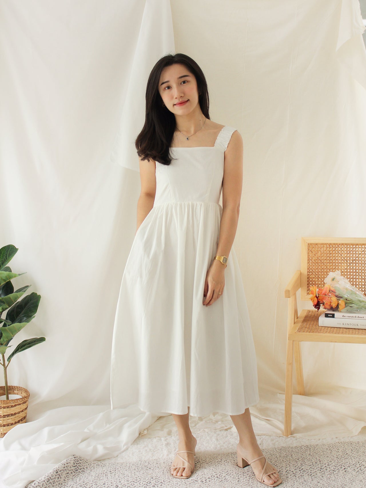 ALINE SMOCKED LONG DRESS