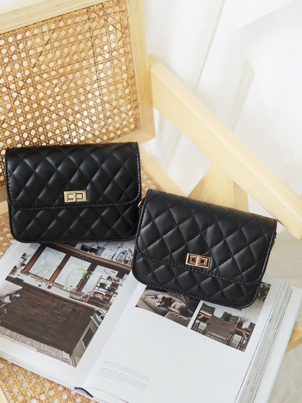 Black Gold Chain Bag - LovelyMadness Clothing Malaysia