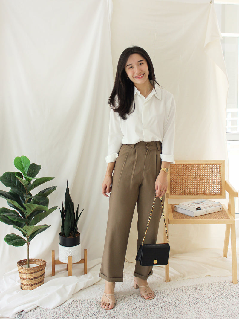 Noelle Collar Chiffon Blouse (anti wrinkled) - LovelyMadness Clothing Malaysia
