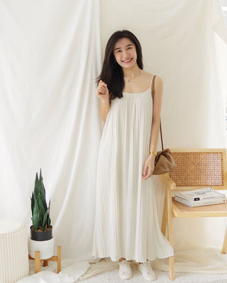 MELISSA PLEAT STRAP DRESS