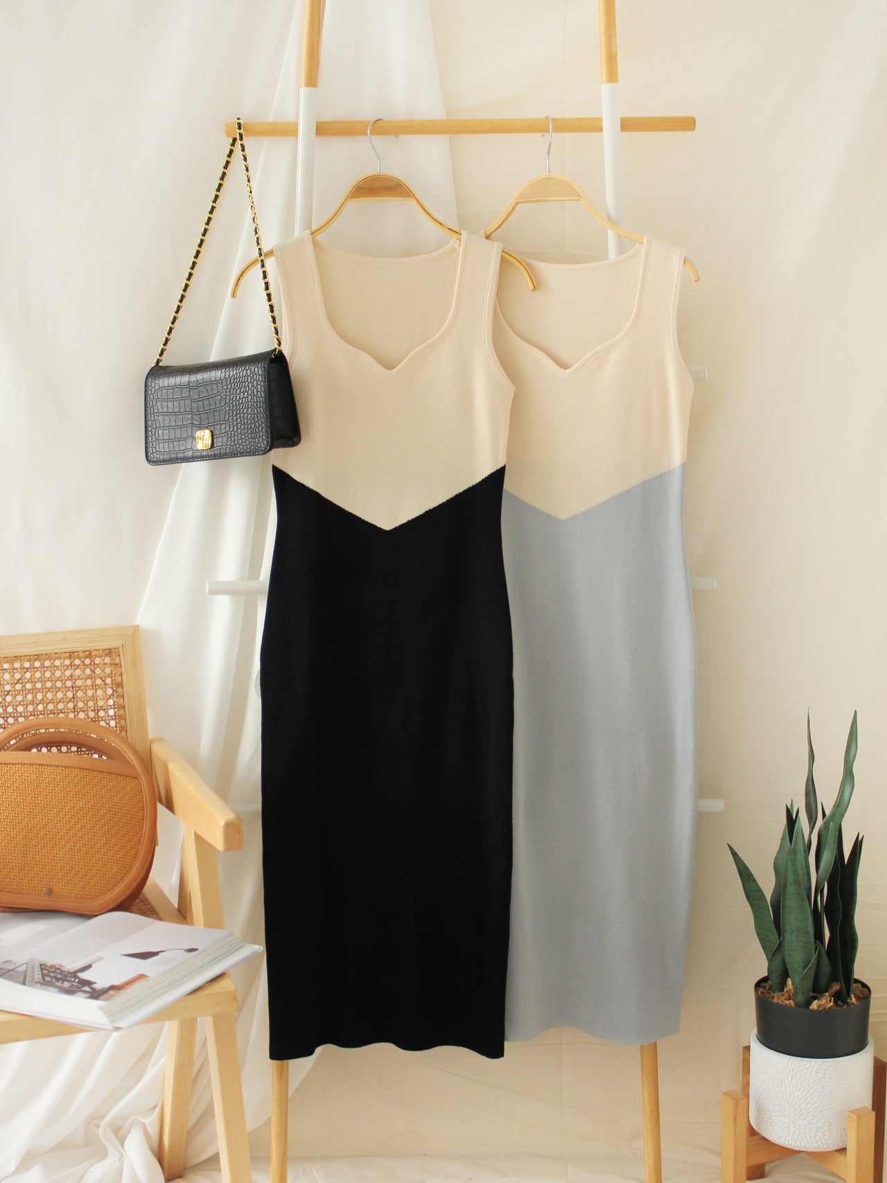 ROSALIA CONTRAST BODYCON DRESS