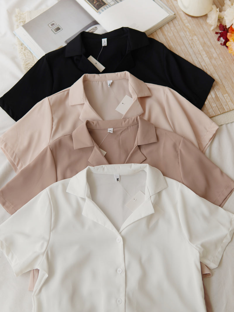 Auria Chiffon Button Shirt - LovelyMadness Clothing Malaysia
