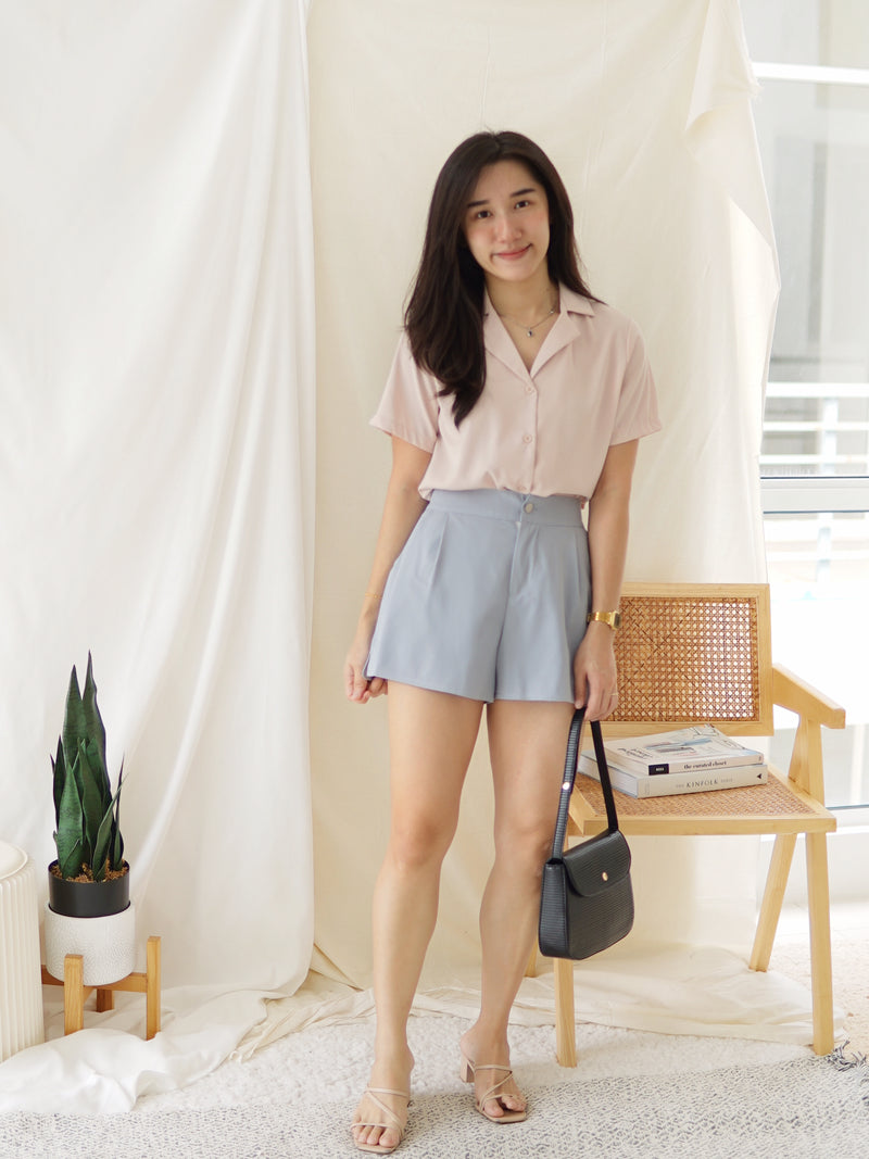 Auria Chiffon Button Shirt - LovelyMadness Clothing Malaysia