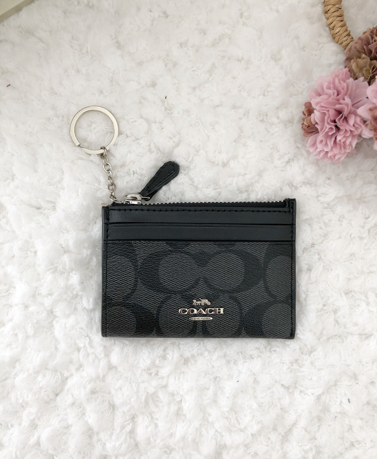 COACH MINI SKINNY ID CASE IN SIGNATURE CANVAS