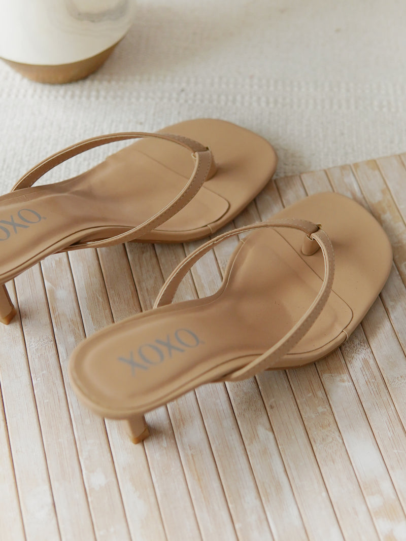 XOXO FRANCE HEELED FLIP-FLOP - LovelyMadness Clothing Malaysia