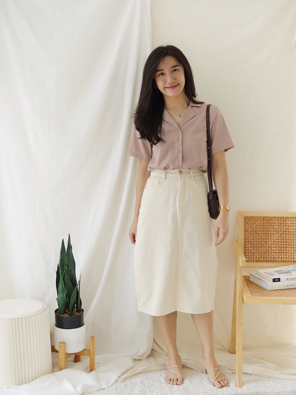 Auria Chiffon Button Shirt - LovelyMadness Clothing Malaysia
