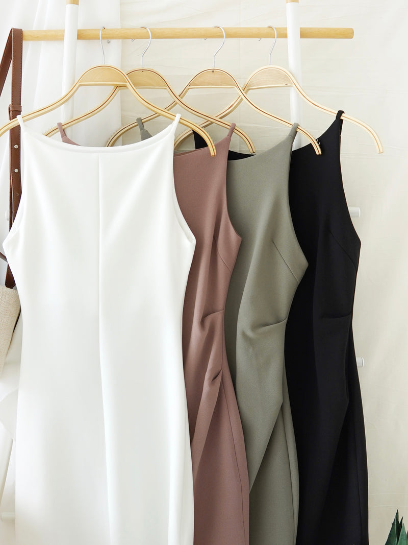 GABRIEL Straight Neck Dress - LovelyMadness Clothing Malaysia