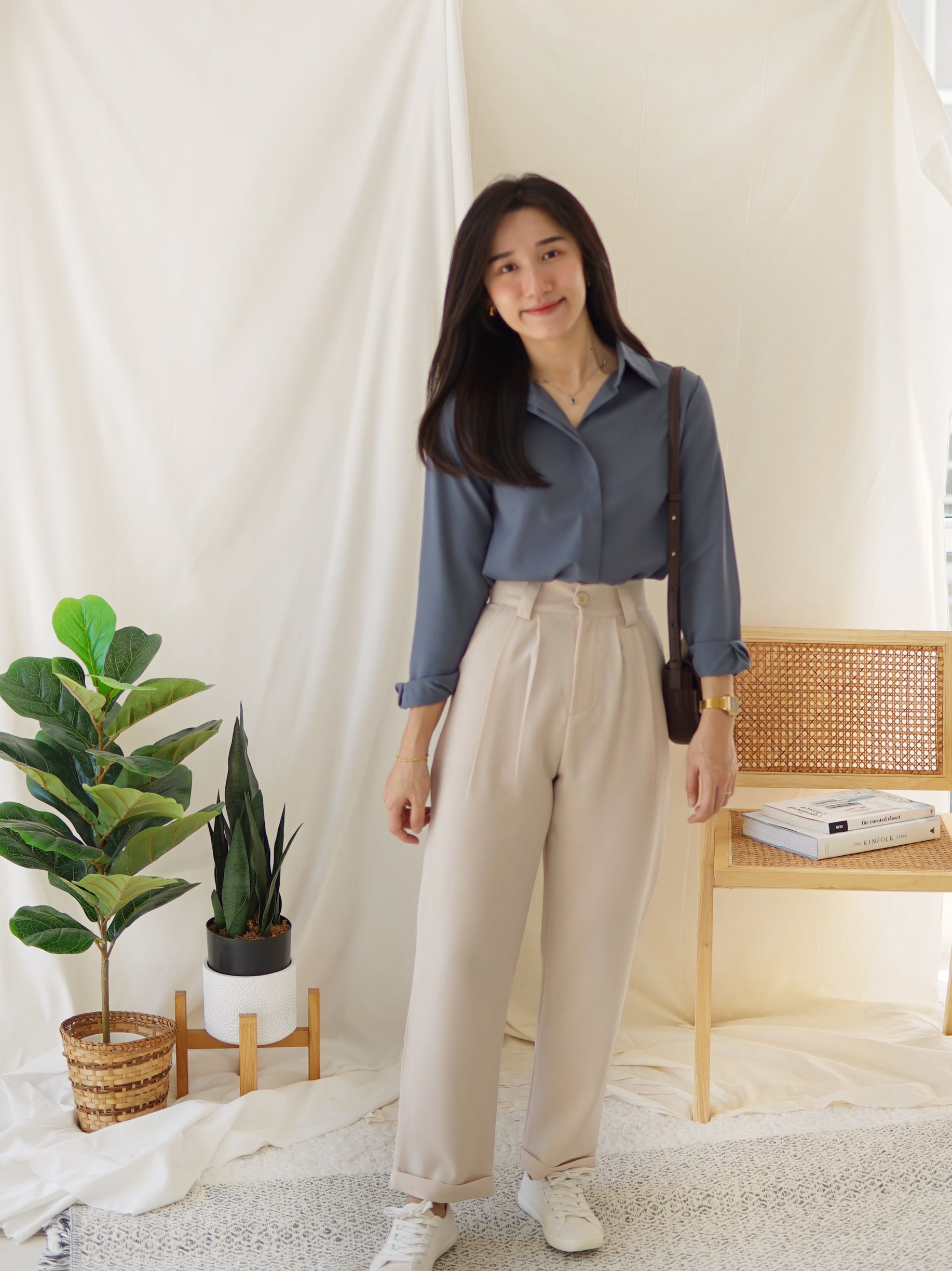 chiffon collared blouse