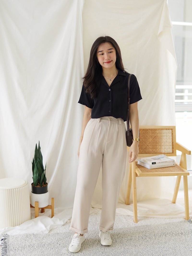 Auria Chiffon Button Shirt - LovelyMadness Clothing Malaysia