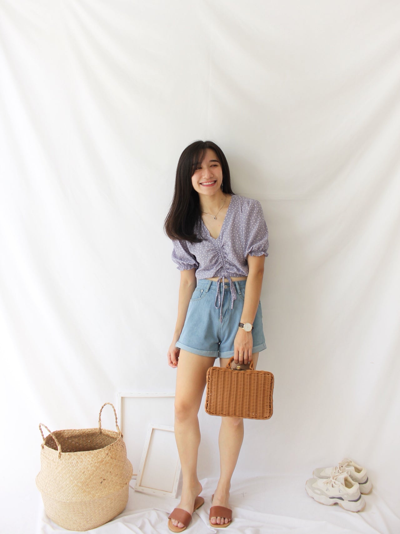 Purple Drawstring Top - LovelyMadness Clothing Online Fashion Malaysia