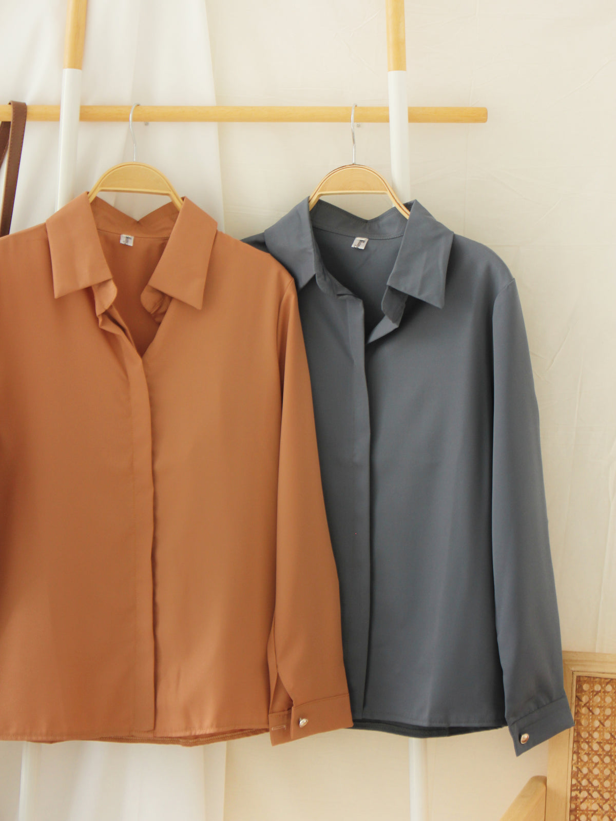 Noelle Collar Chiffon Blouse (anti wrinkled) - LovelyMadness Clothing Malaysia