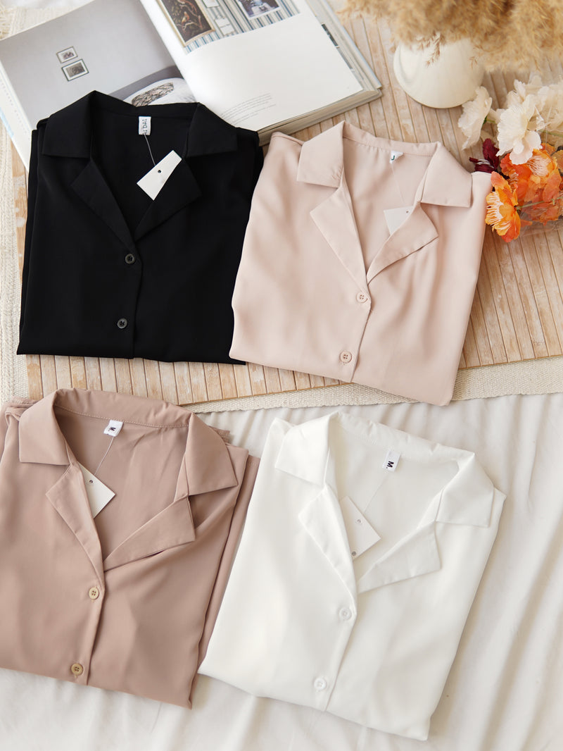 Auria Chiffon Button Shirt - LovelyMadness Clothing Malaysia