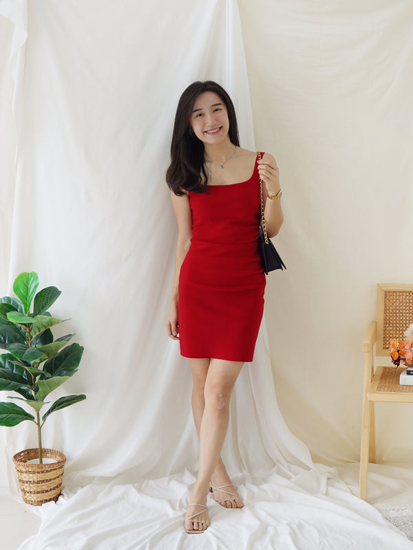Caroline Side Pleat Dress - LovelyMadness Clothing Malaysia