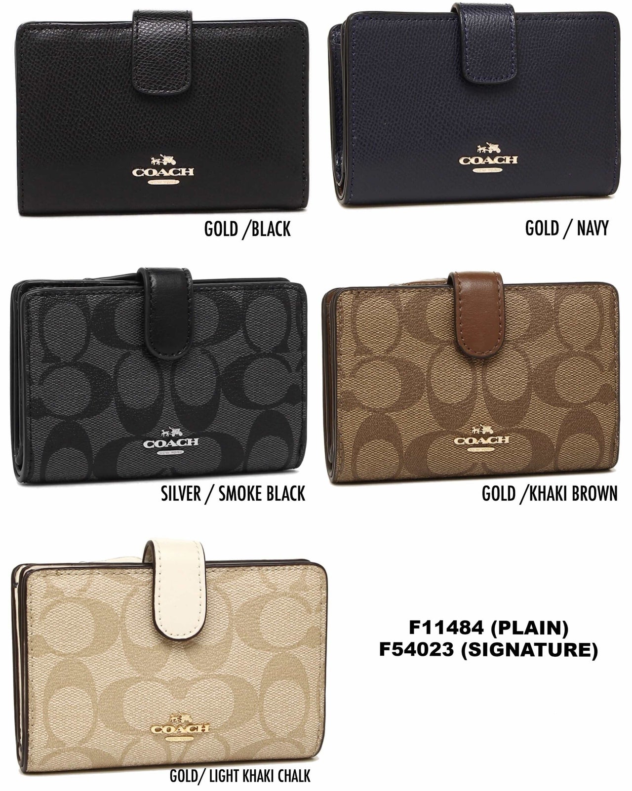 COACH CROSSGRAIN MEDIUM CORNER ZIP WALLET - LovelyMadness Clothing Malaysia