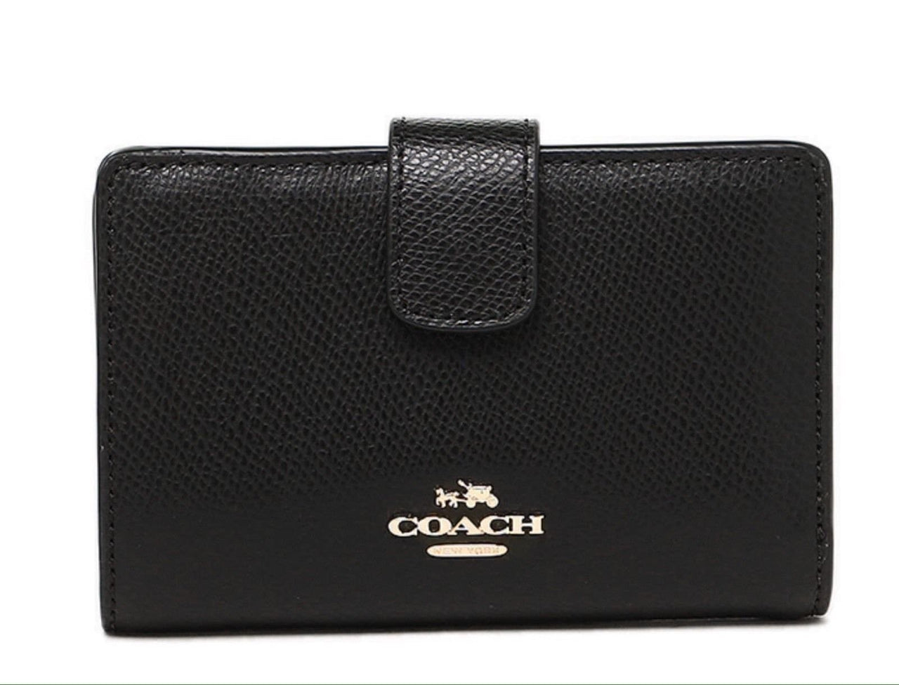 COACH CROSSGRAIN MEDIUM CORNER ZIP WALLET - LovelyMadness Clothing Malaysia