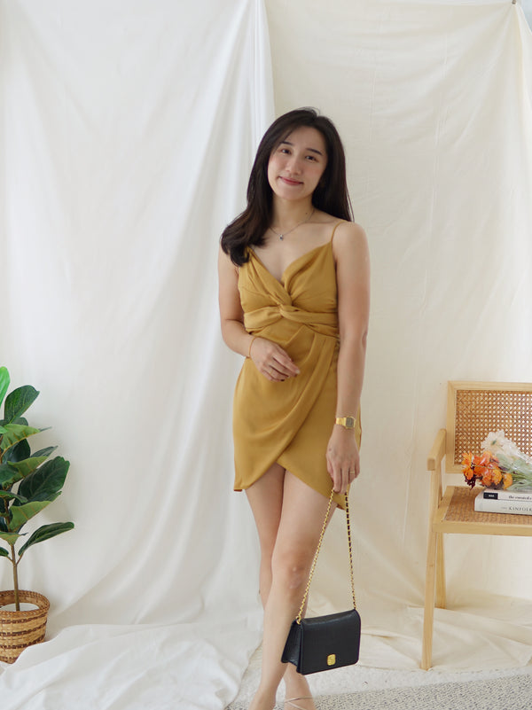 LULU Knot Dress (155cm below) - LovelyMadness Clothing Malaysia