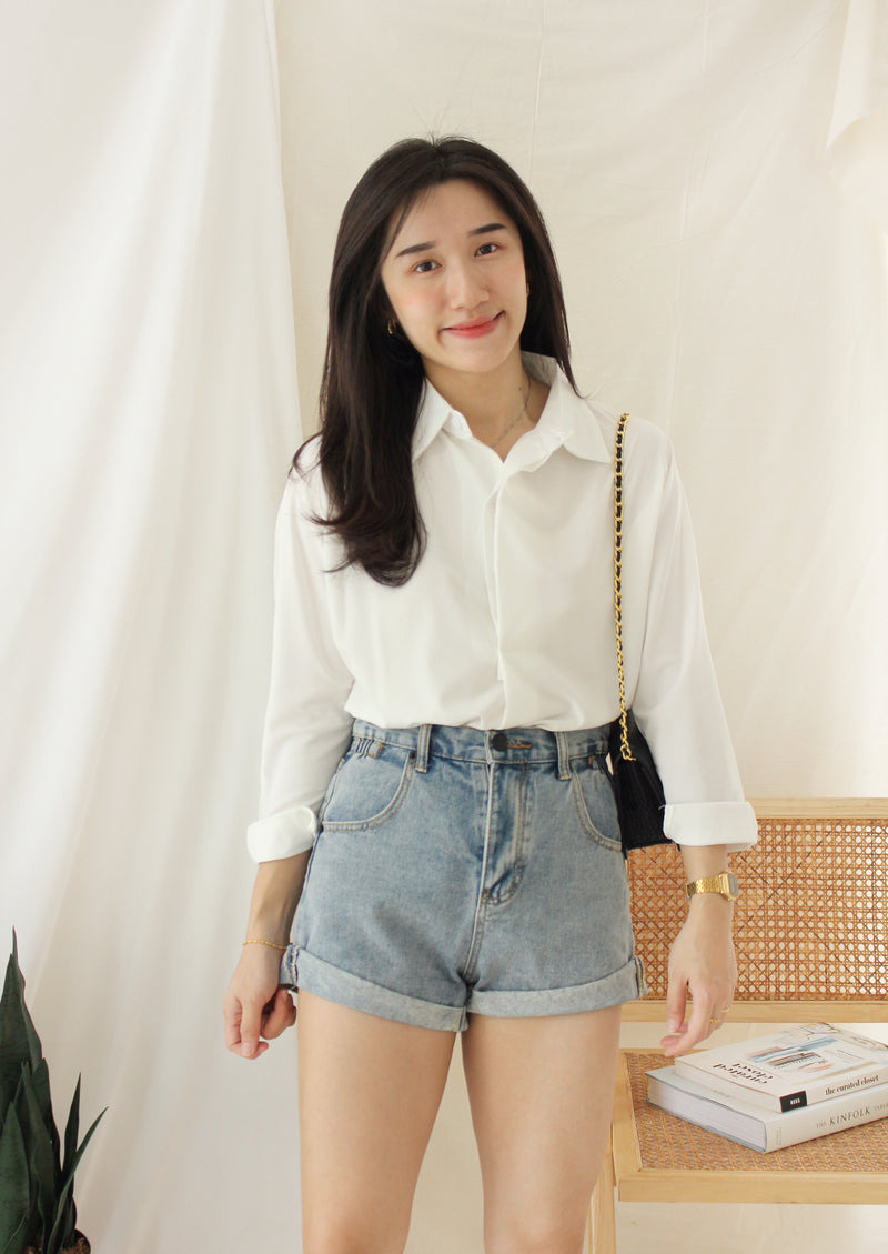 Noelle Collar Chiffon Blouse (anti wrinkled) - LovelyMadness Clothing Malaysia