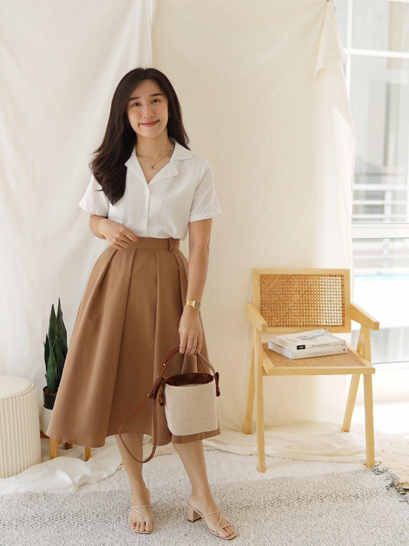 Auria Chiffon Button Shirt - LovelyMadness Clothing Malaysia