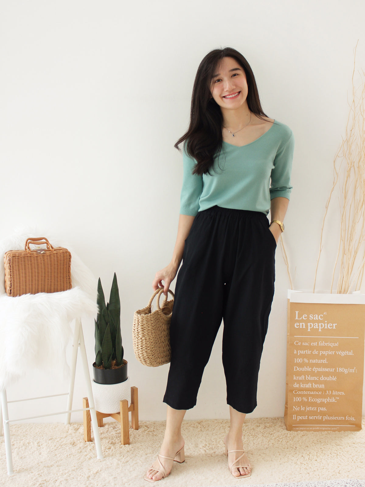 EUNICE Comfy Knit Top II - LovelyMadness Clothing Malaysia