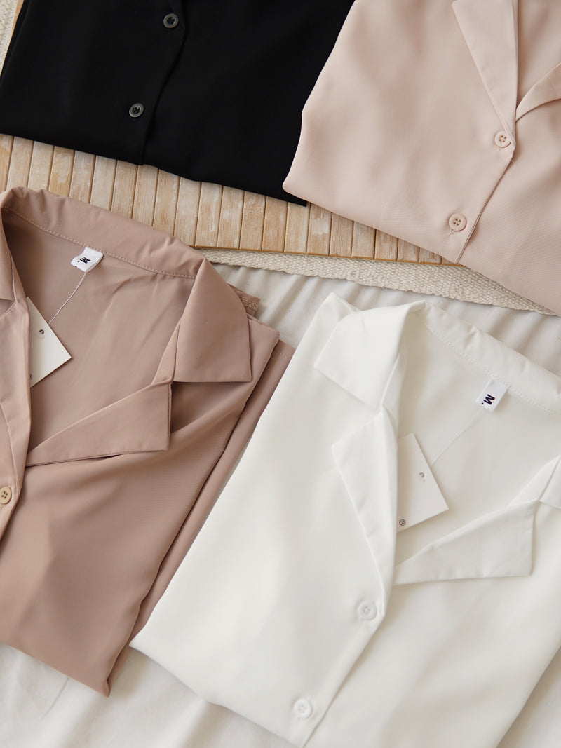 Auria Chiffon Button Shirt - LovelyMadness Clothing Malaysia