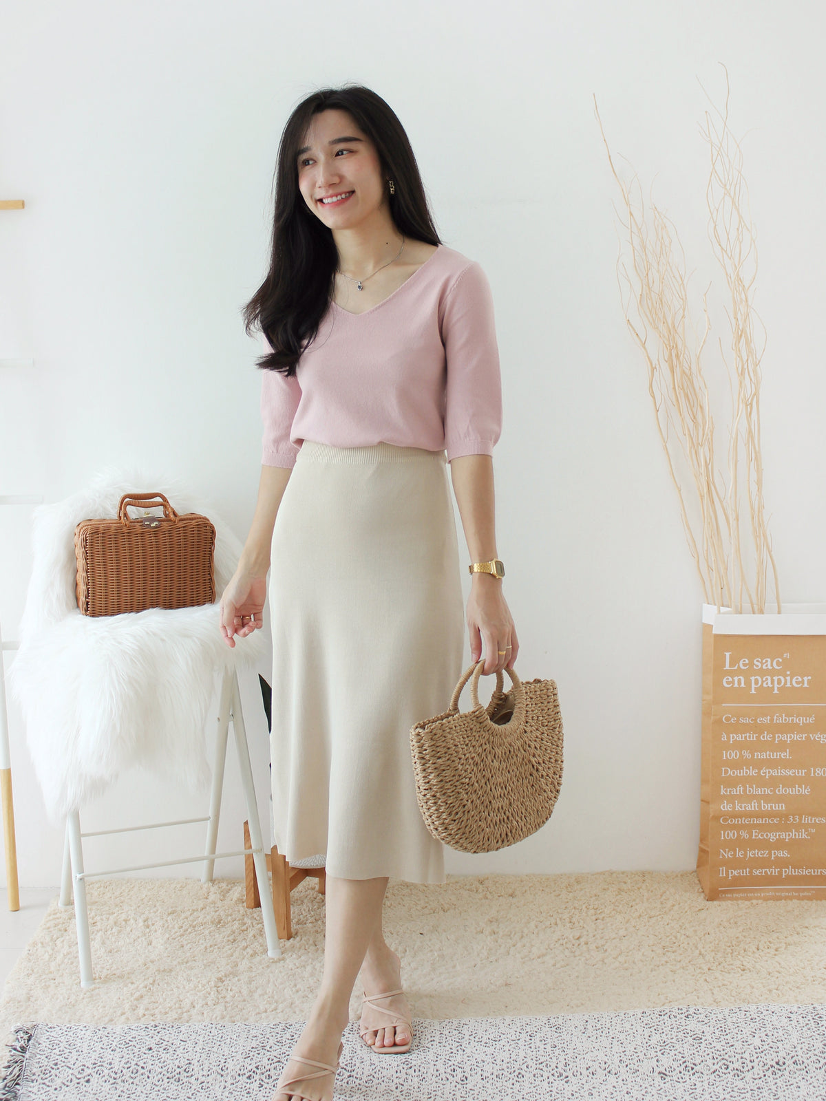 EUNICE Comfy Knit Top II - LovelyMadness Clothing Malaysia