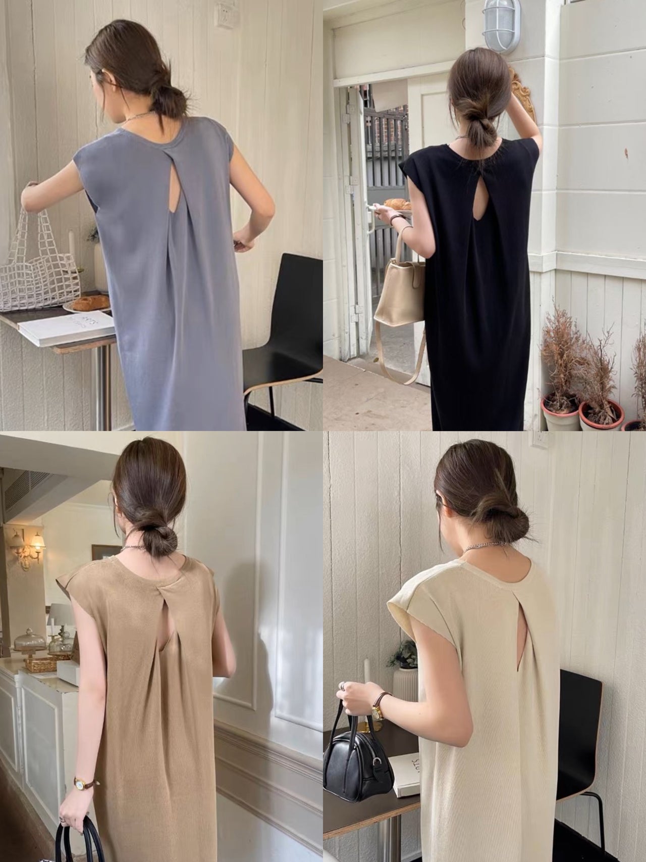 KOREAN SIMPLE KNIT TSHIRT DRESS