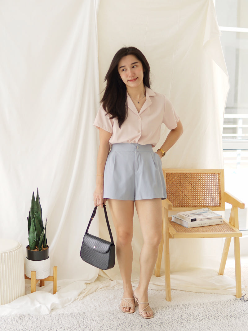 Auria Chiffon Button Shirt - LovelyMadness Clothing Malaysia