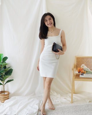 Caroline Side Pleat Dress