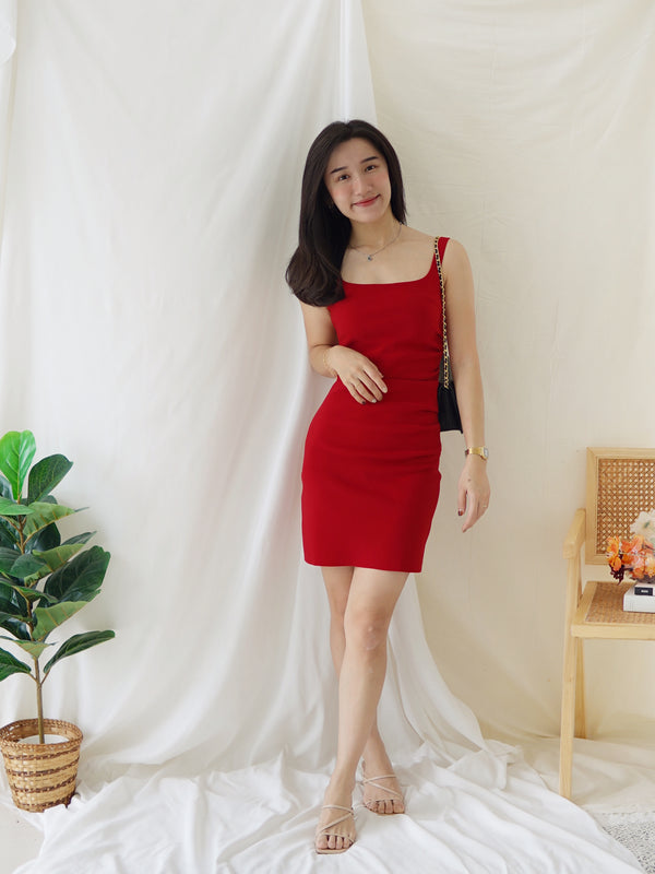 Caroline Side Pleat Dress - LovelyMadness Clothing Malaysia