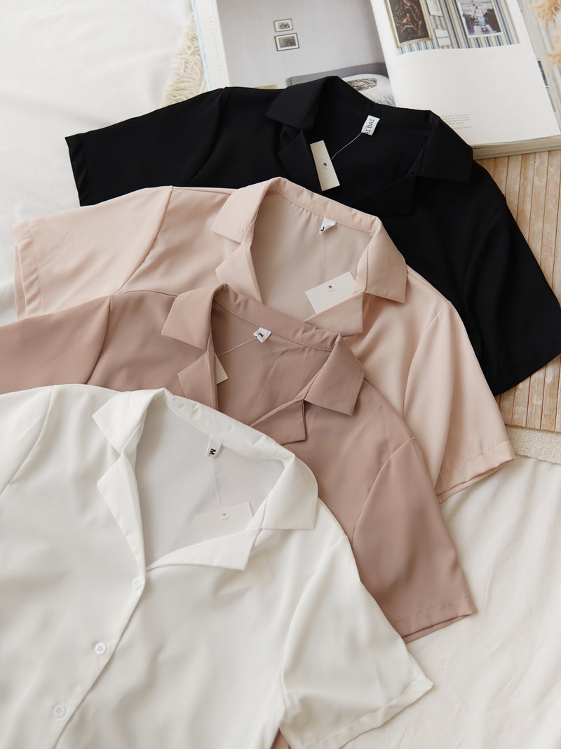 Auria Chiffon Button Shirt - LovelyMadness Clothing Malaysia
