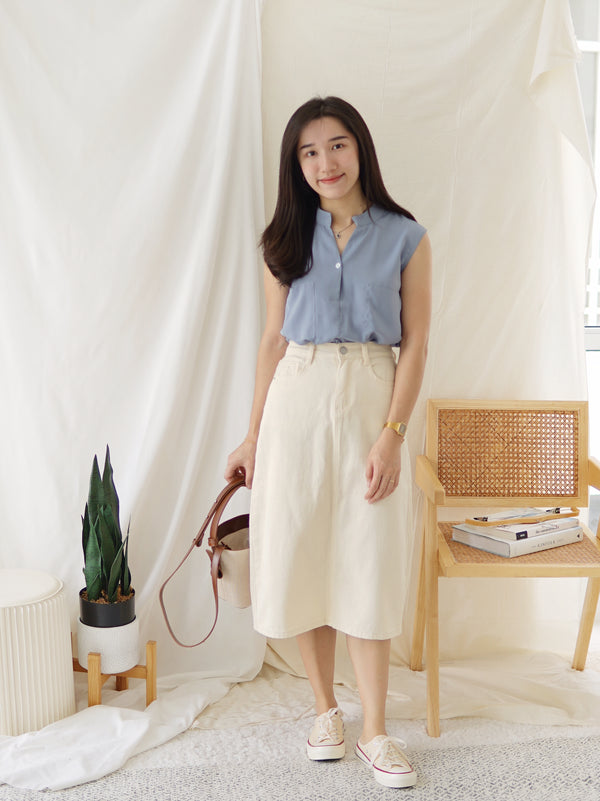 CHLOE SLEEVELESS TOP - LovelyMadness Clothing Malaysia