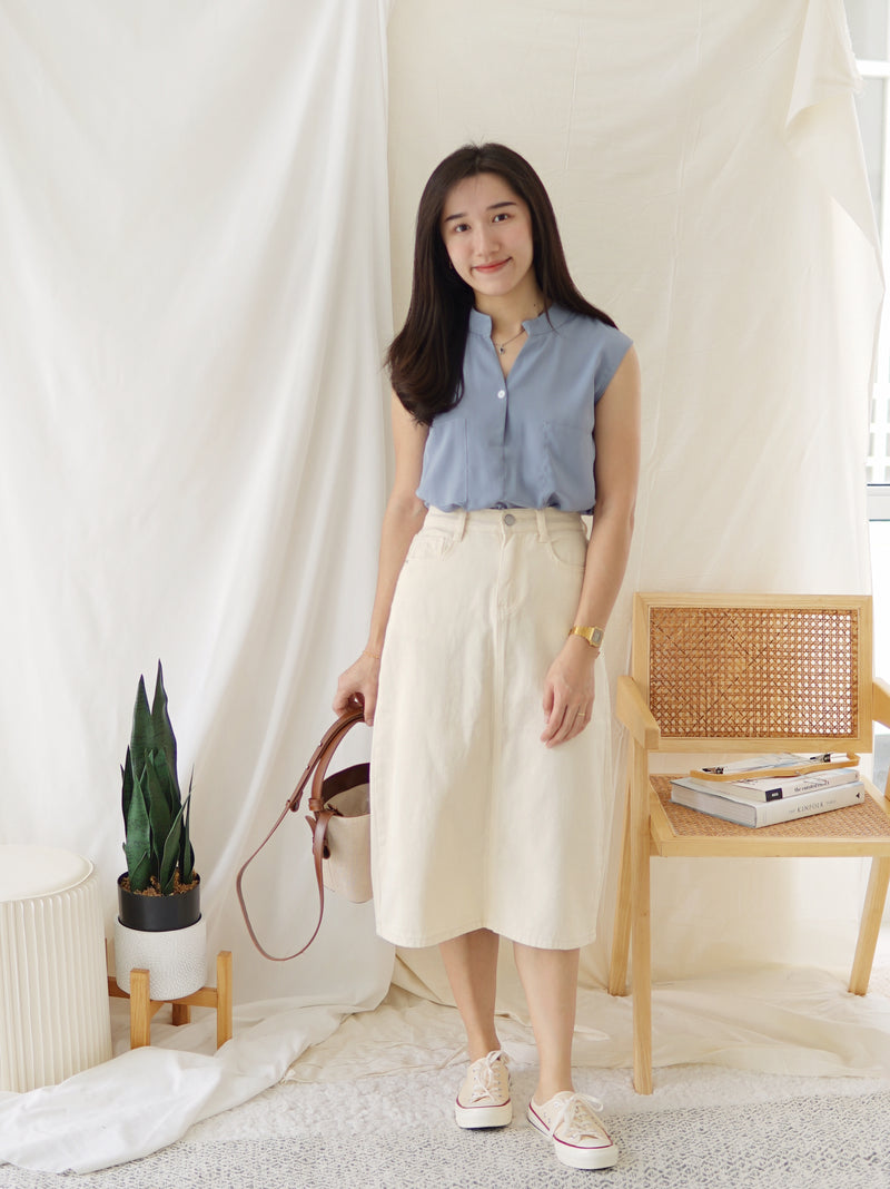 CHLOE SLEEVELESS TOP - LovelyMadness Clothing Malaysia