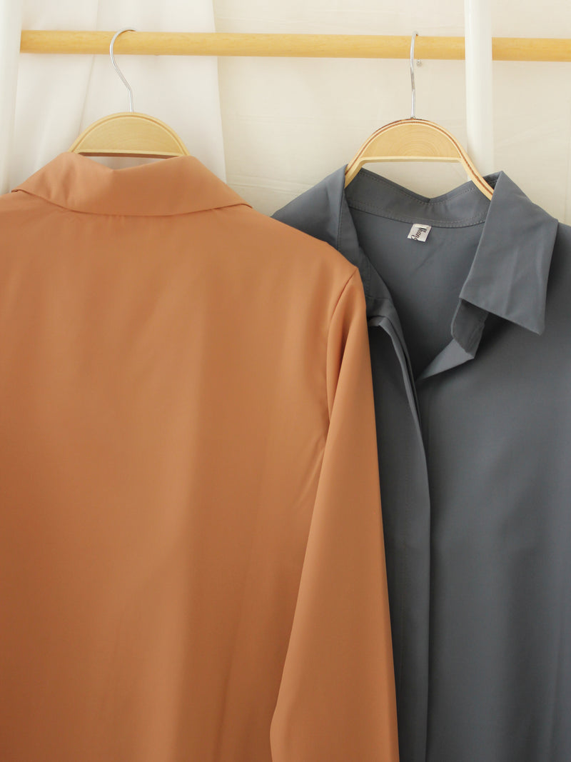 Noelle Collar Chiffon Blouse (anti wrinkled) - LovelyMadness Clothing Malaysia