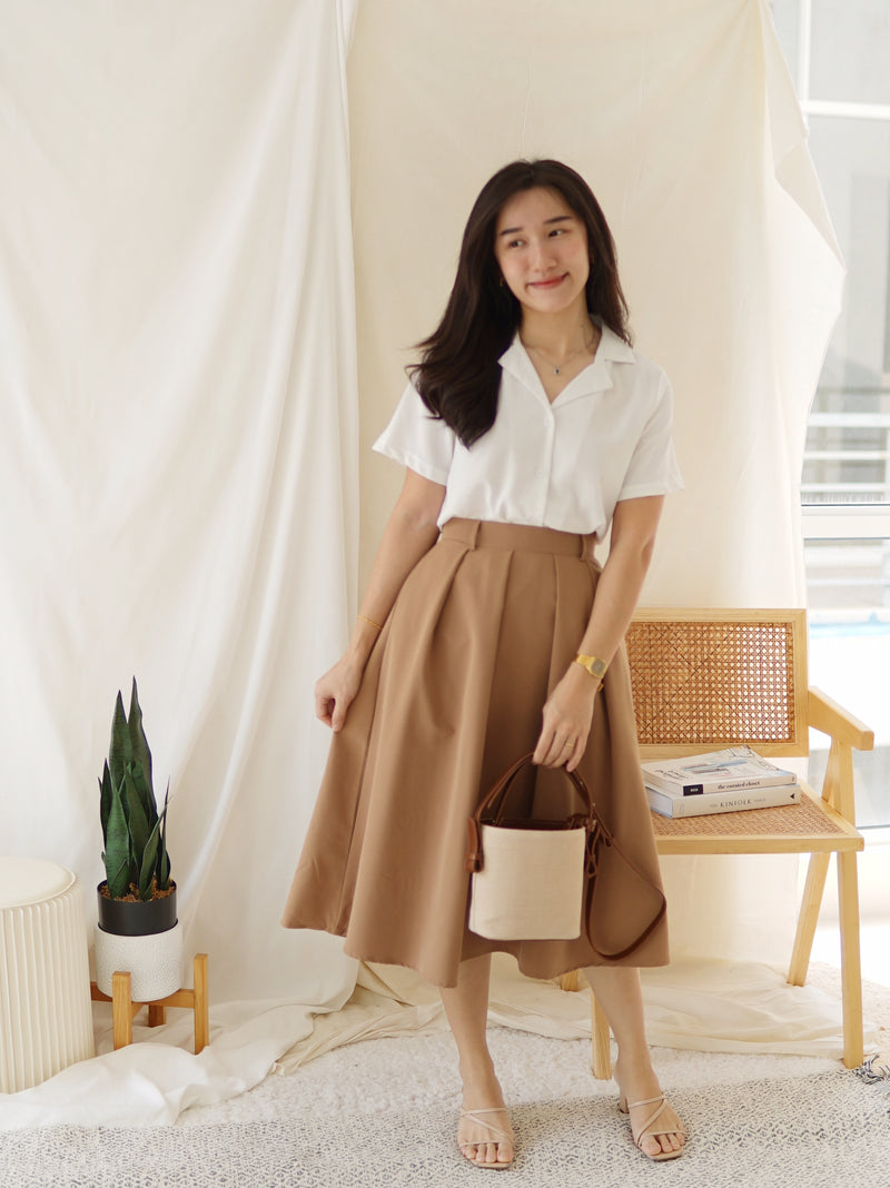 Auria Chiffon Button Shirt - LovelyMadness Clothing Malaysia