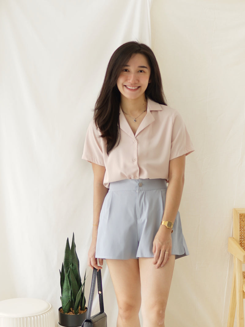 Auria Chiffon Button Shirt - LovelyMadness Clothing Malaysia