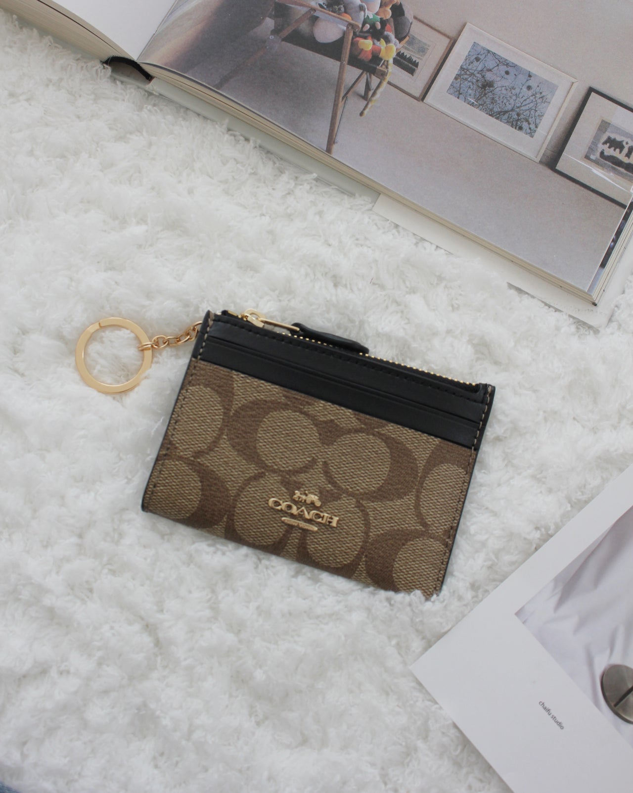 COACH MINI SKINNY ID CASE IN SIGNATURE CANVAS