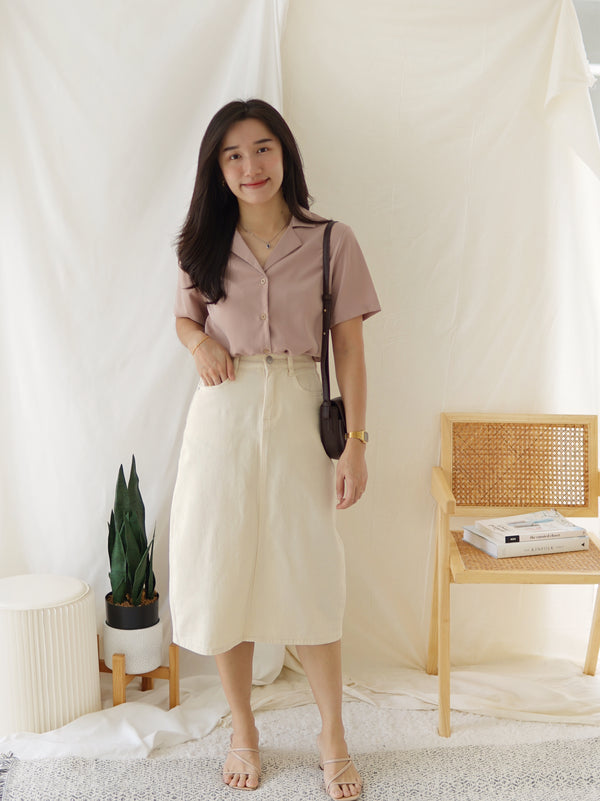 Auria Chiffon Button Shirt - LovelyMadness Clothing Malaysia
