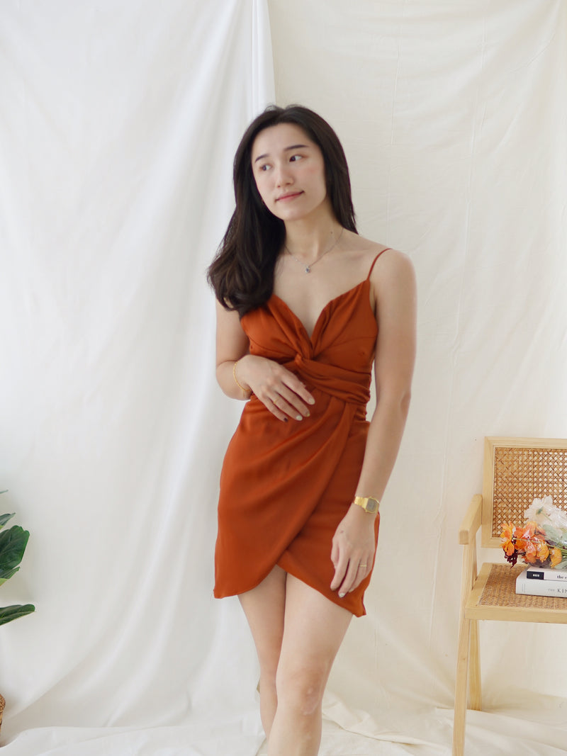 LULU Knot Dress (155cm below) - LovelyMadness Clothing Malaysia