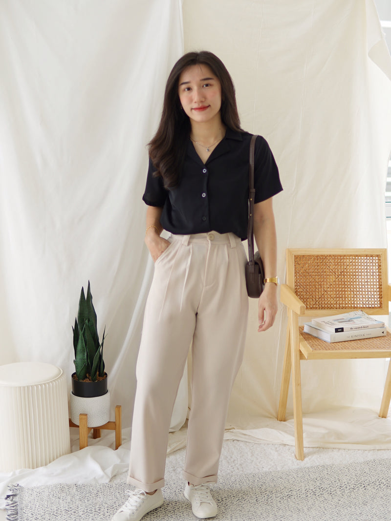 Auria Chiffon Button Shirt - LovelyMadness Clothing Malaysia