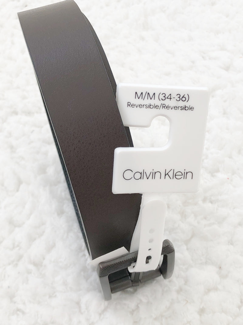 CALVIN KLEIN BLACK/ BROWN REVERSIBLE BELT - LovelyMadness Clothing Malaysia