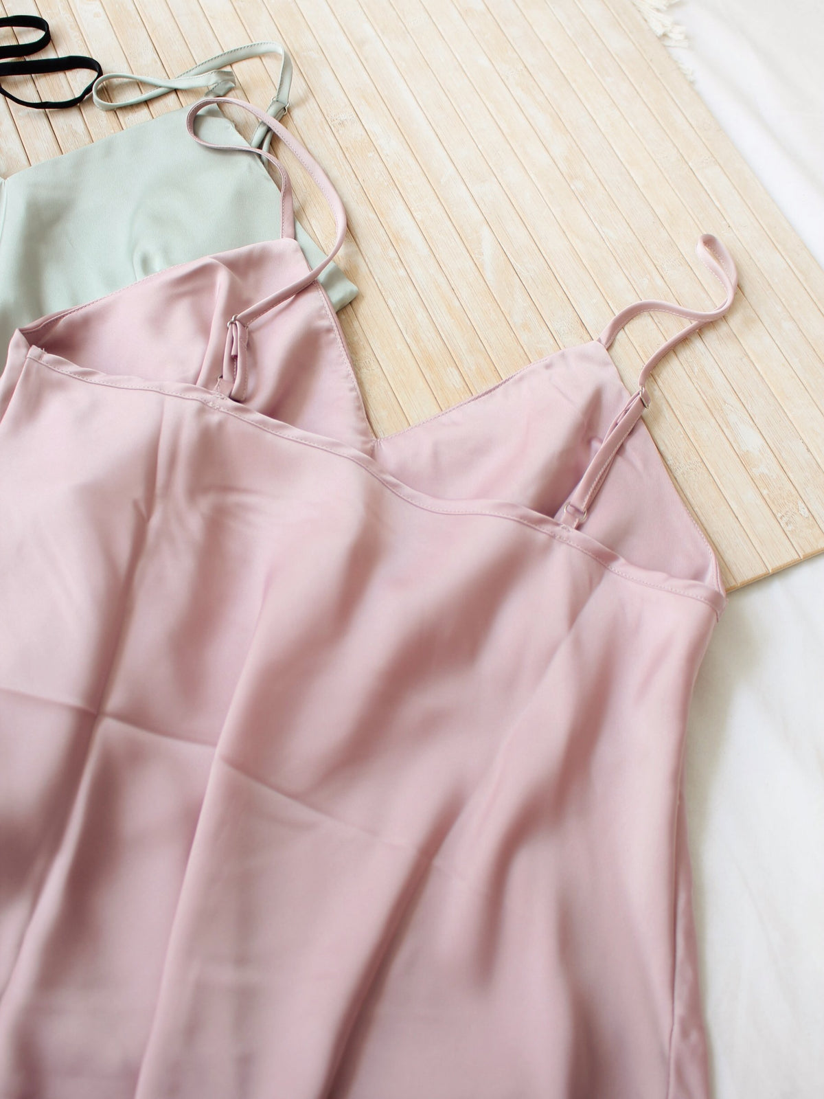 FANDI Satin Silk Tank Pyjamas - LovelyMadness Clothing Malaysia