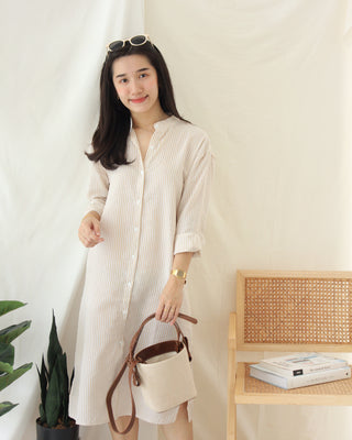 Zada Ramie Stripe Dress